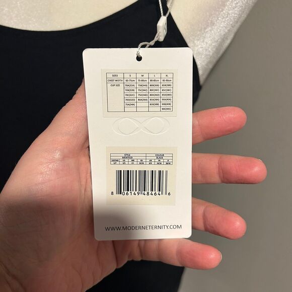 NWT Modern Eternity Nursing Yoga Maternity Tank Top Black Sz Small Bamboo - Picture 2 of 8